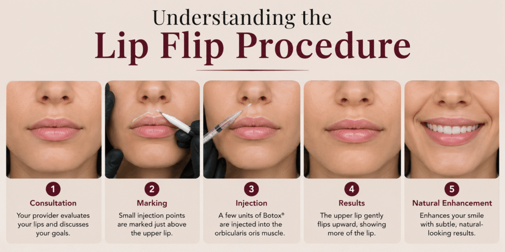 lip flip before and after