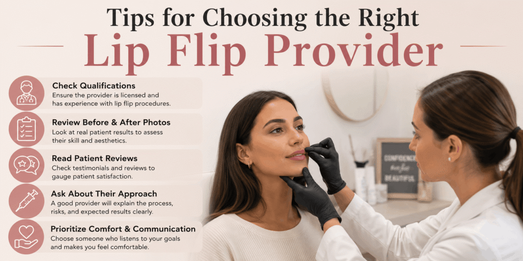 lip flip before and after