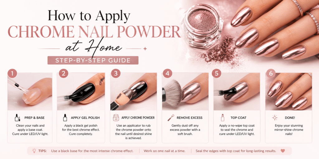 chrome nail powder