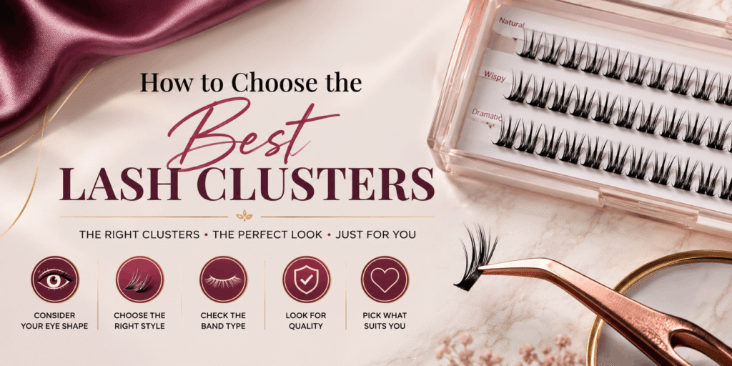 Best Lash Clusters – Lightweight lash clusters arranged for creating fuller, natural-looking eyelashes and customized lash styles.
