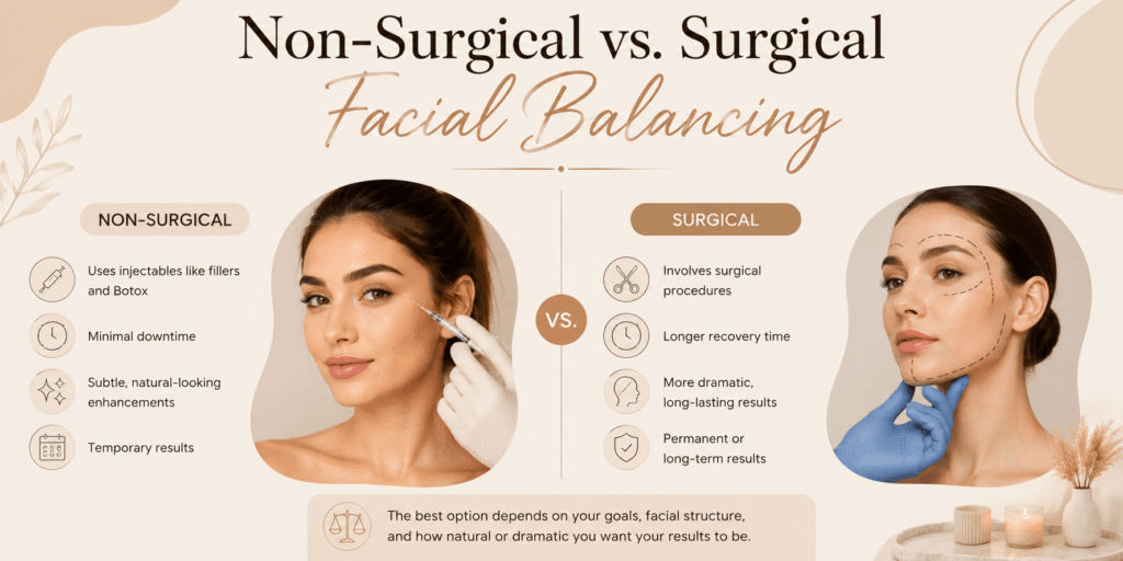 Facial Balancing – Natural-looking facial balancing treatment designed to create harmonious and proportionate facial features.✨