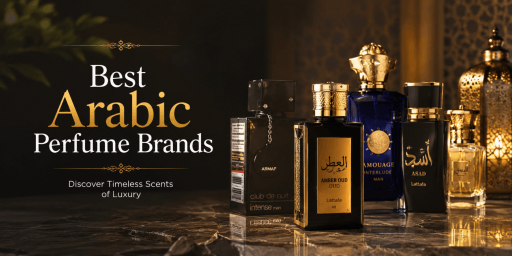 Arabic Perfumes Explained – Elegant Arabic perfume bottles featuring luxurious designs and traditional Middle Eastern fragrance styles.