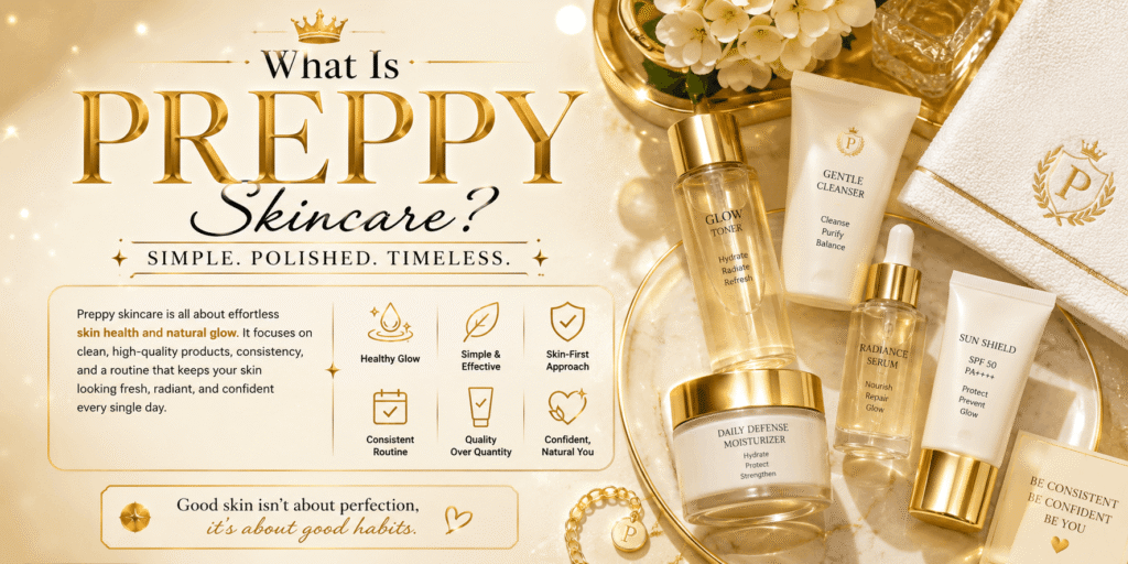 What is preppy skincare with a simple, polished skincare routine