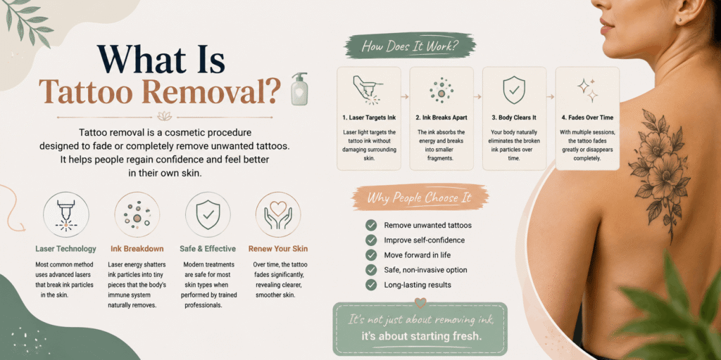 Tattoo removal near me with professional laser treatment at a clinic