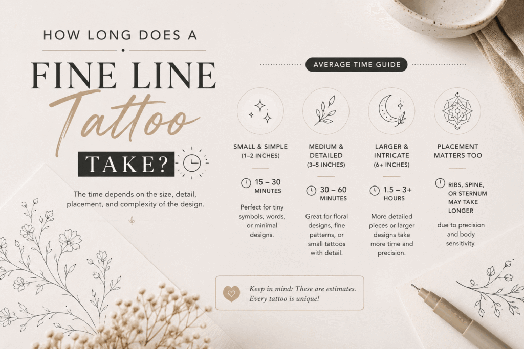 Elegant fine line tattoo with delicate minimalist design inked on the skin by a professional tattoo artist.