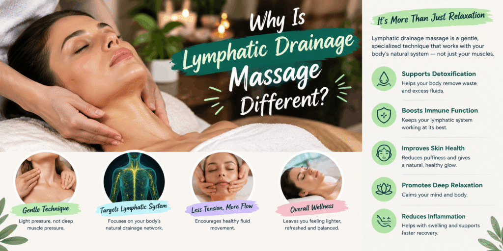 Why lymphatic drainage massage is different from a regular massage