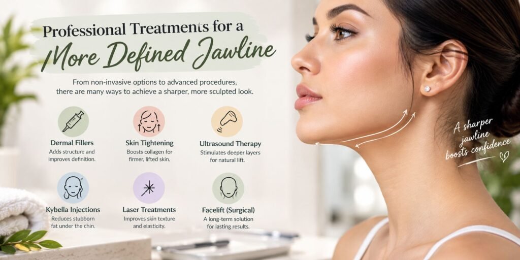 Professional treatments for a more defined jawline and double chin