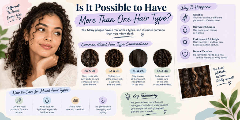 Can you have more than one hair type with mixed wavy, curly, straight, and coily textures