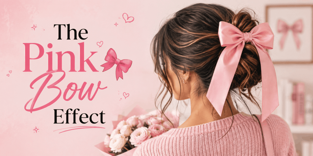 The Pink Bow Effect – Elegant Pink Bow Hairstyle