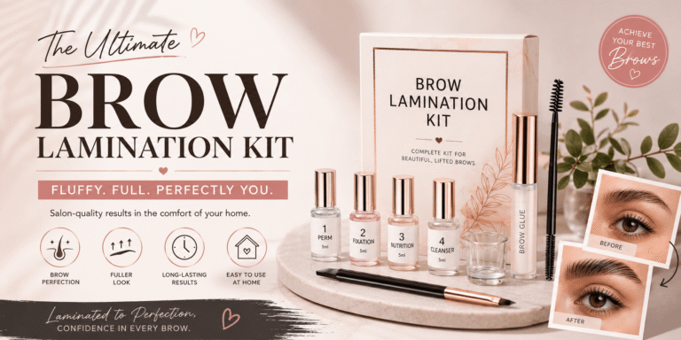 Brow Lamination Kit – Professional brow lamination kit with essential products and tools for styling and setting eyebrows.