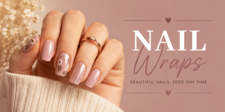 Nail Wraps – Stylish nail wraps featuring colorful patterns and designs for an easy, salon-inspired manicure.