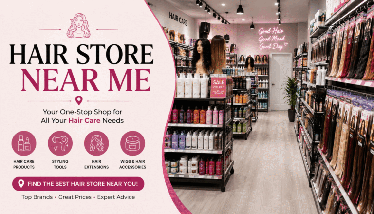 Hair Store Near Me – Local hair store featuring wigs, extensions, haircare products, styling tools, and beauty essentials.