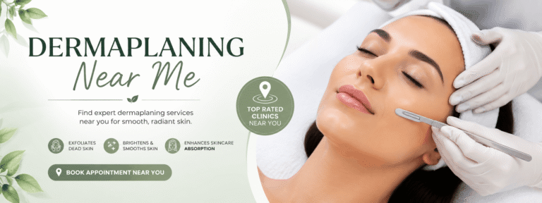 Best Dermaplaning Near Me – Professional esthetician performing a dermaplaning facial treatment in a clean, modern skincare clinic.