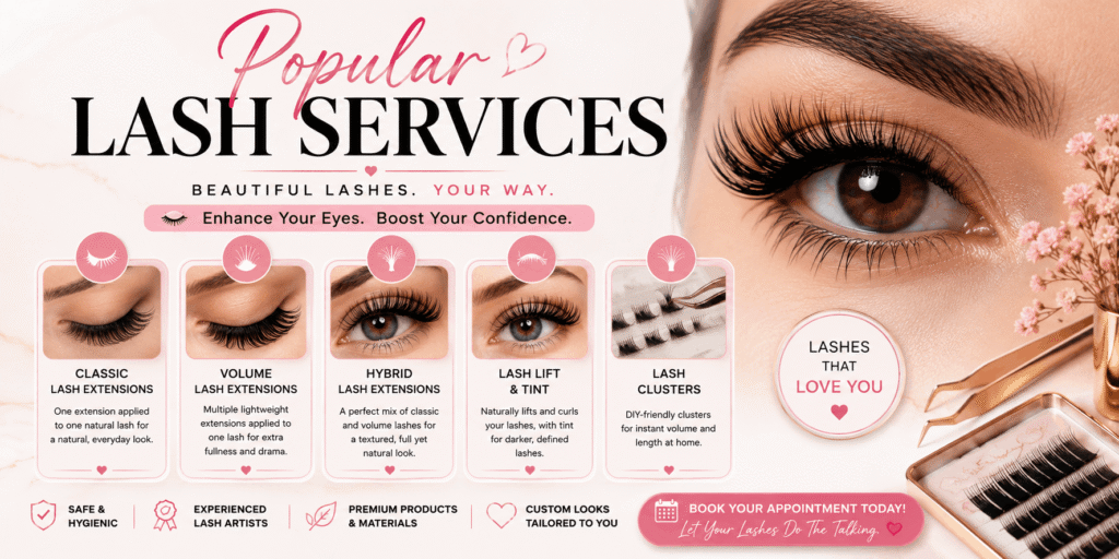 Lashes Near Me – Professional lash technician applying eyelash extensions at a modern beauty salon with high-quality lash products.