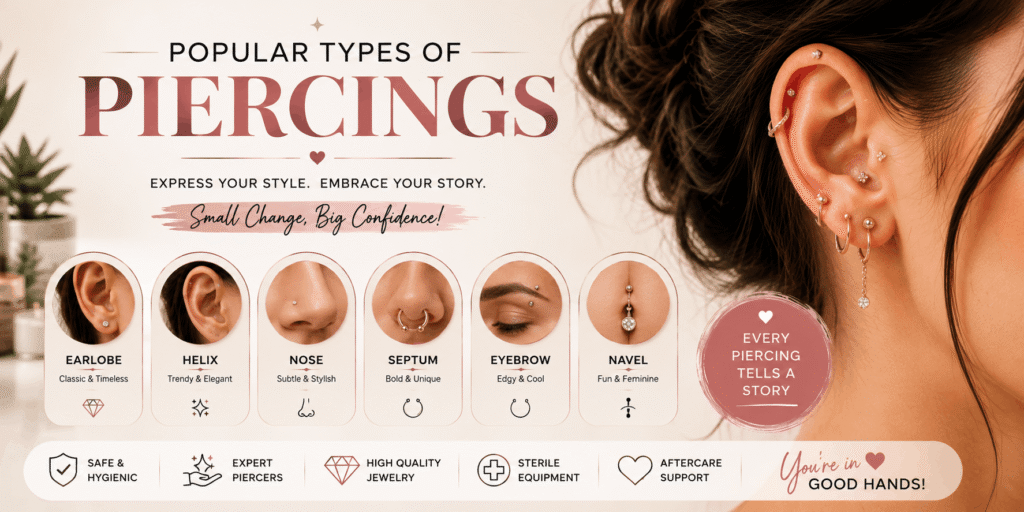 Piercing Near Me – Professional piercer performing a safe body piercing in a clean, modern piercing studio using sterile equipment.