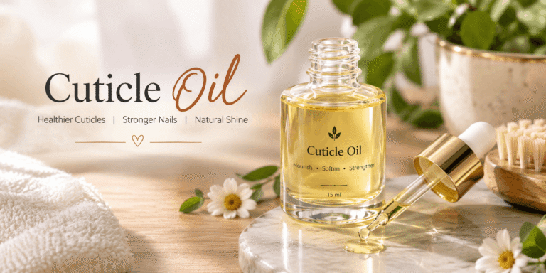 Cuticle oil bottle with dropper for nourishing and moisturizing nails and cuticles