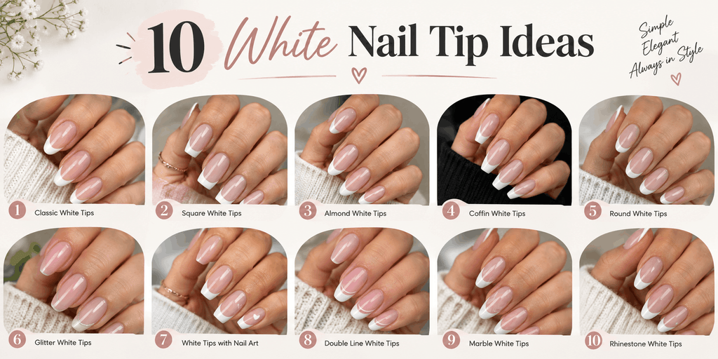 White tip nails