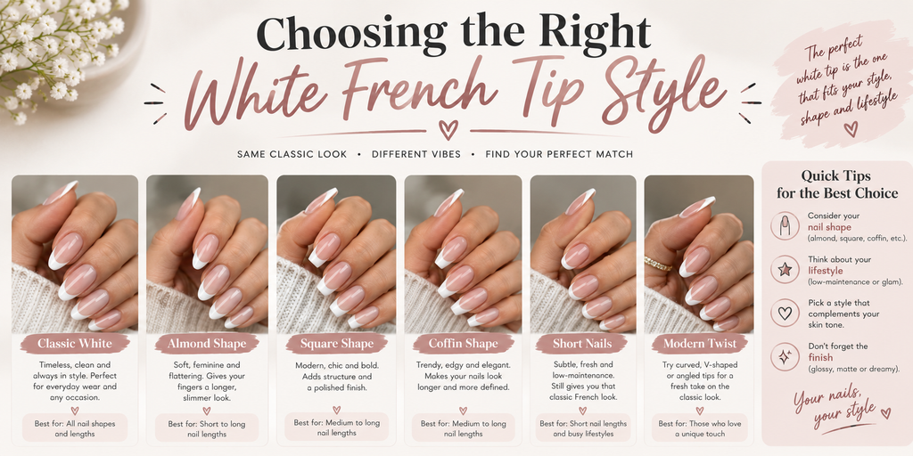 White french tip nails