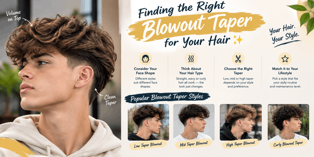 Finding the right blowout taper for your hair type and face shape