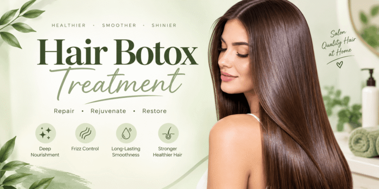 Hair botox treatment for smooth, shiny, frizz-free brown hair